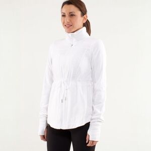Lululemon White Inner Peace Reversible Jacket, S, Athleisure, Sporty, Activewear